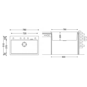 Kích thước Carysil WAL2 Nera