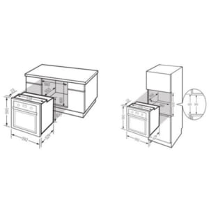 Kích thước lò nướng Fagor FOE296XA