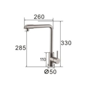 Kích thước vòi rửa bát Moonoah MN-G2316
