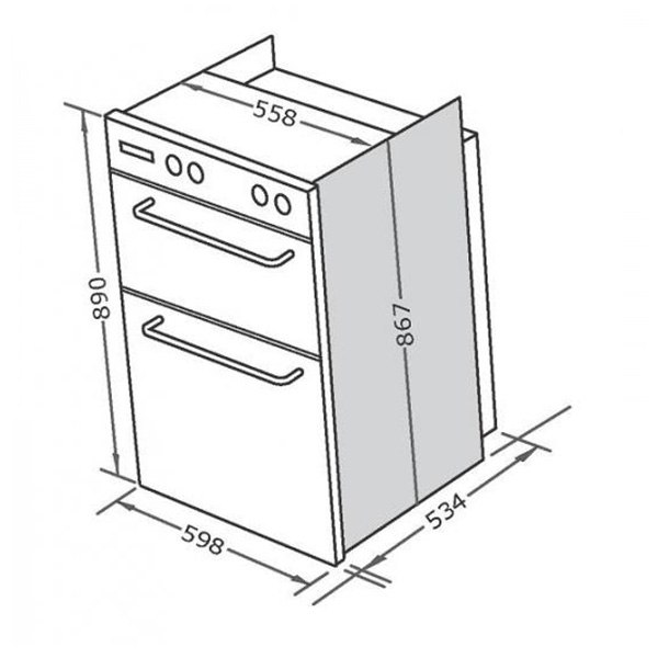 Kích thước lò nướng Nardi FEAD0784 Kích thước lò nướng Nardi FEAD0784