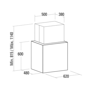 Hút mùi Nodor ISLA CUBE GLASS PREMIUM WH