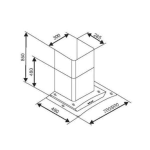 Kích thước máy hút mùi Sevilla SV-3388 90