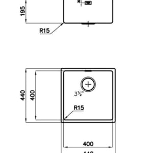 Kích thước chậu rửa bát Grohe 31505SD0