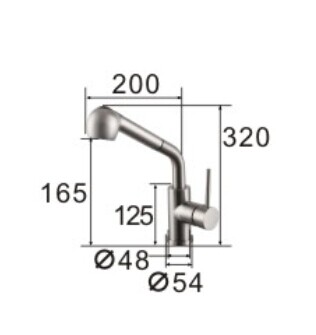 Vòi rửa bát inox Moonoah MN-622 Vòi rửa bát inox Moonoah MN-622