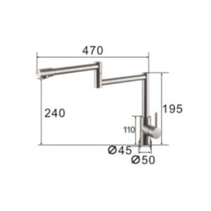 Vòi rửa bát inox Moonoah MN-642