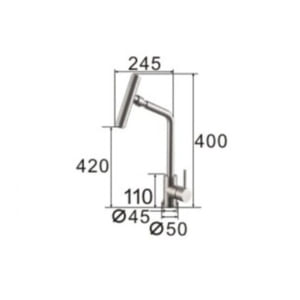 Kích thước vòi rửa bát inox Moonoah MN-643