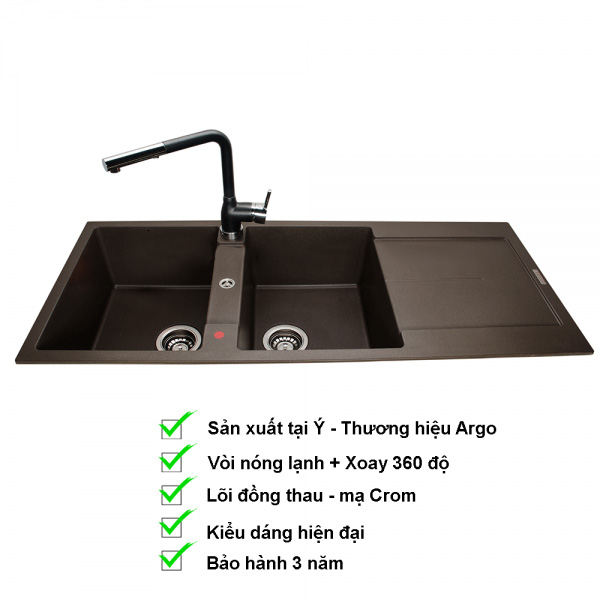 Vòi rửa bát Argo G-0585 Nera