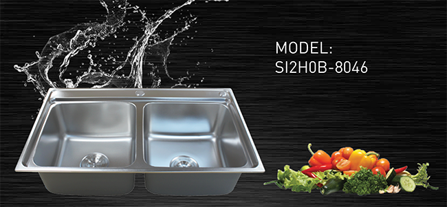 Chậu rửa bát inox Sơn Hà S12H0B-8046