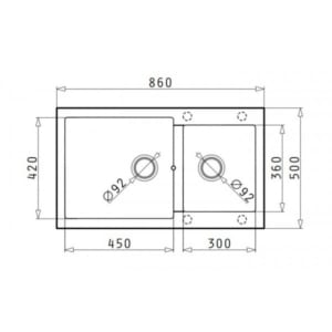 Kích thước chậu Hafele 565.83.251