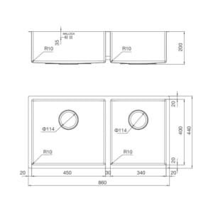 Chậu rửa bát Malloca MS 6065