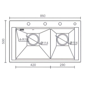 Chậu rửa bát Geler GL-8650