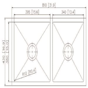 Kích thước chậu rửa bát Grob GS304-8245HD