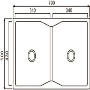 Kích thước chậu rửa bát Grob GSG-7950CW