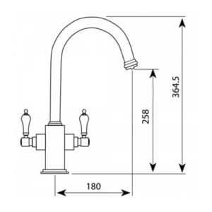 Kích thước vòi rửa bát Argo i-2467