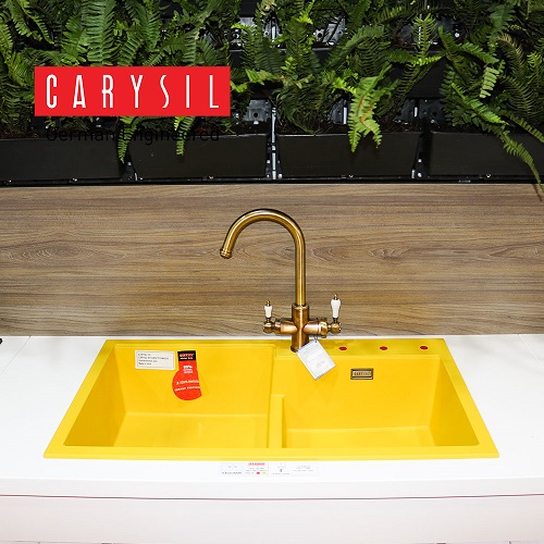 Chậu rửa bát đá nhân tạo Carysil TIP2 Yellow