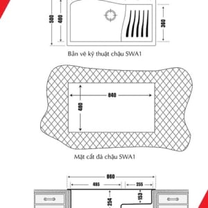 Chậu rửa bát đá nhân tạo Carysil SWA1