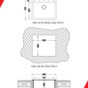 Chậu rửa bát đá nhân tạo Carysil WAL3