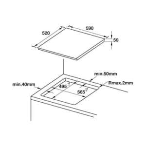 Kích thước bếp từ Hafele HC-I603C